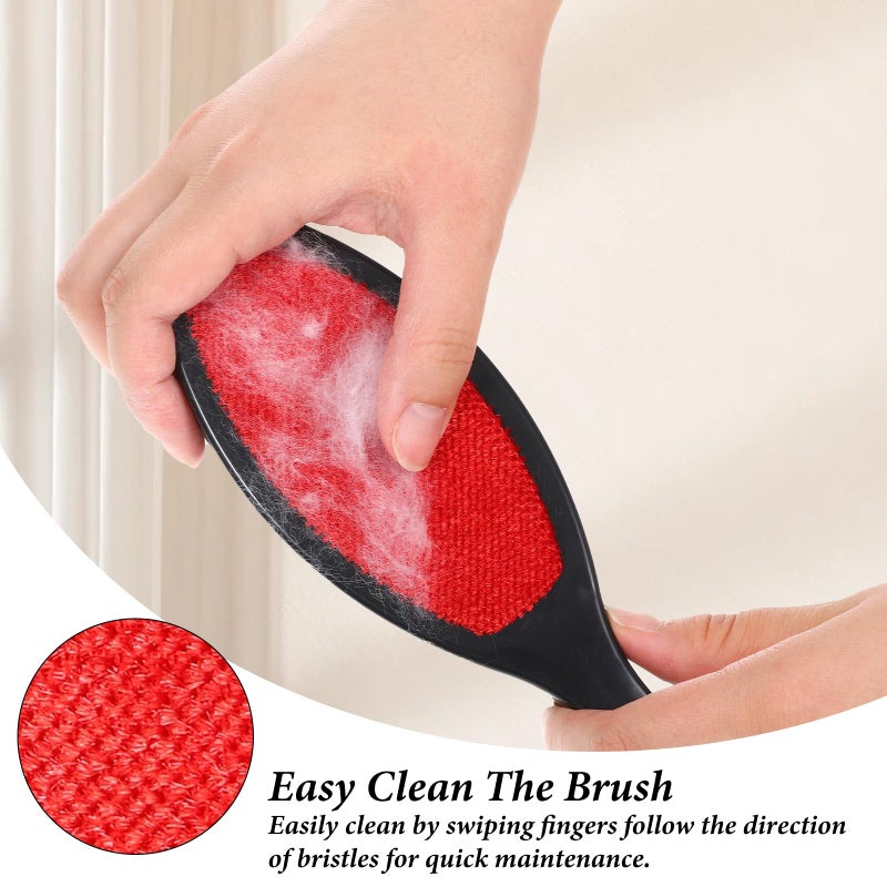 2 Pack Double-Sided Lint Brushes Reusable Lint Remover Brushes for Clothes 2 Sided Pet Hair Remover Washable Clothes Hair Roller Cleaning Brush for Sheet Carpet Furniture Fabric - Image 4
